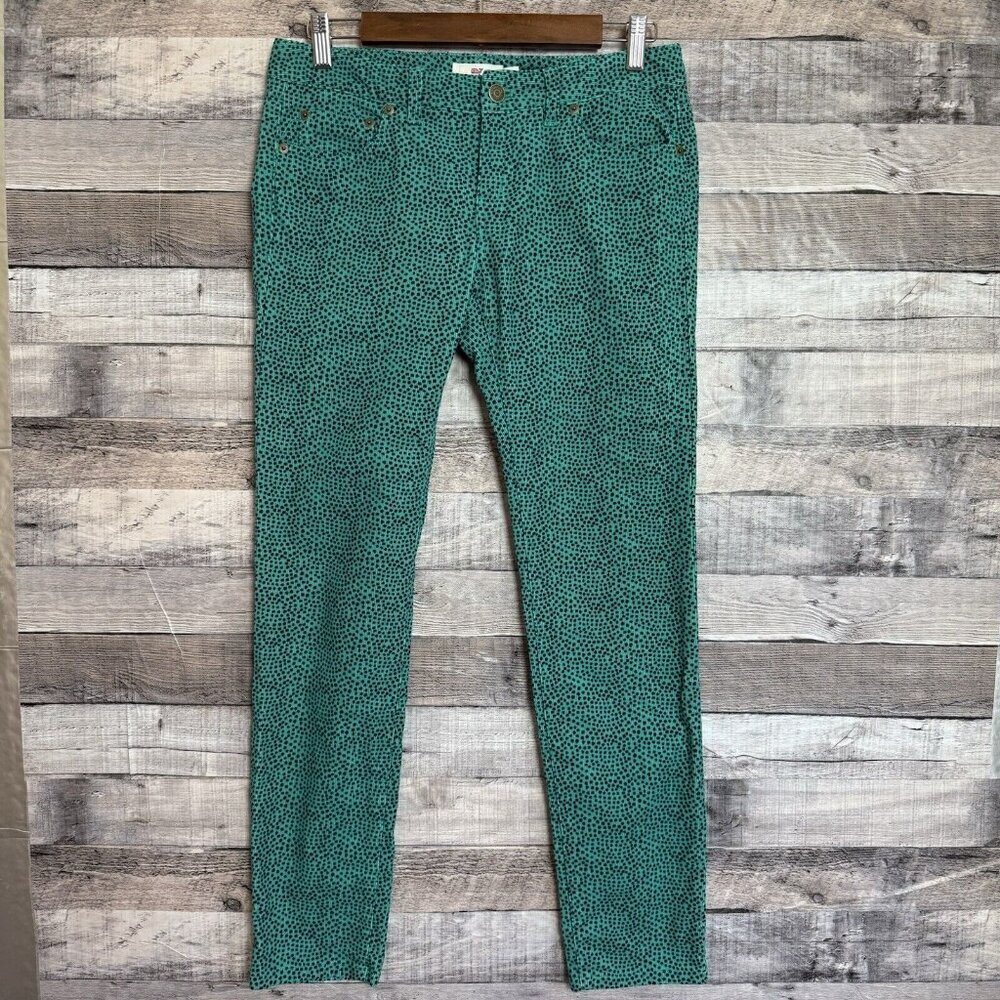 Vineyard Vines Corduroy Pants Women's 2 Dot Print Corduroy Green & Blue